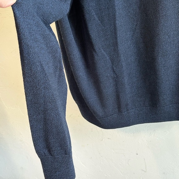NWT Hart Schaffner Marx Dark Blue Merino Wool V-Neck Pullover Sweater Sz 3XB - Picture 3 of 11